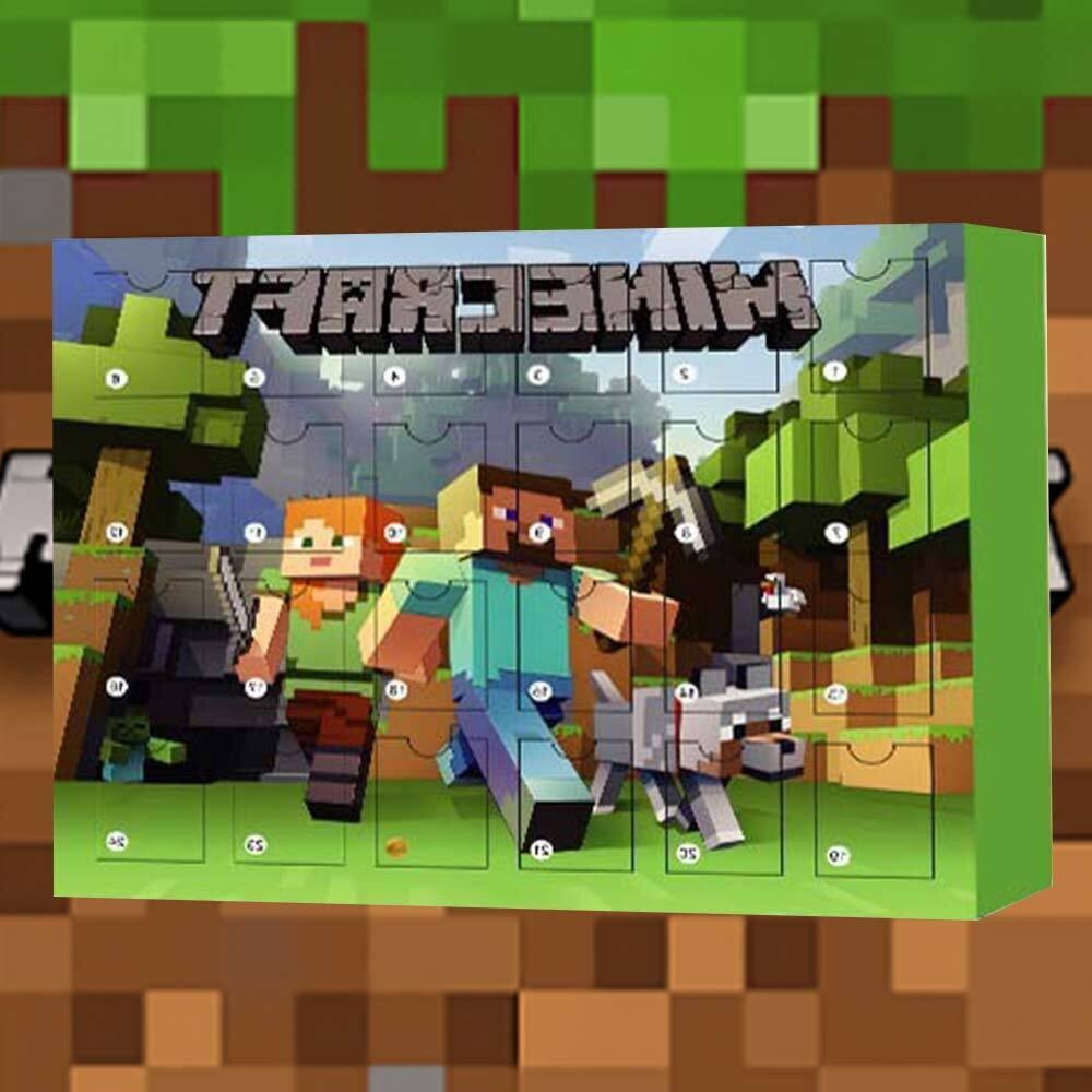 24 Days Christmas Countdown Minecraft Figure Advent Calendar 2024 Surprise Gifts