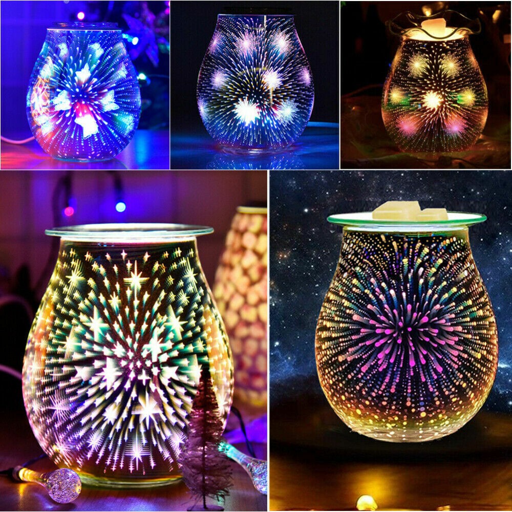 Aroma Electric Wax Melt Burner Firework Star Lamp Night Light Diffuser Warmer
