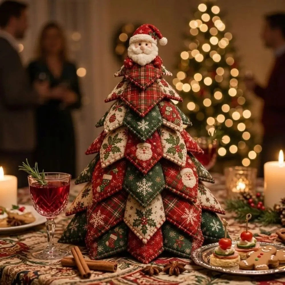 2026 Christmas Halloween 3D Quilted Fabric Tree Kit DIY Patchwork Craft Decor UK