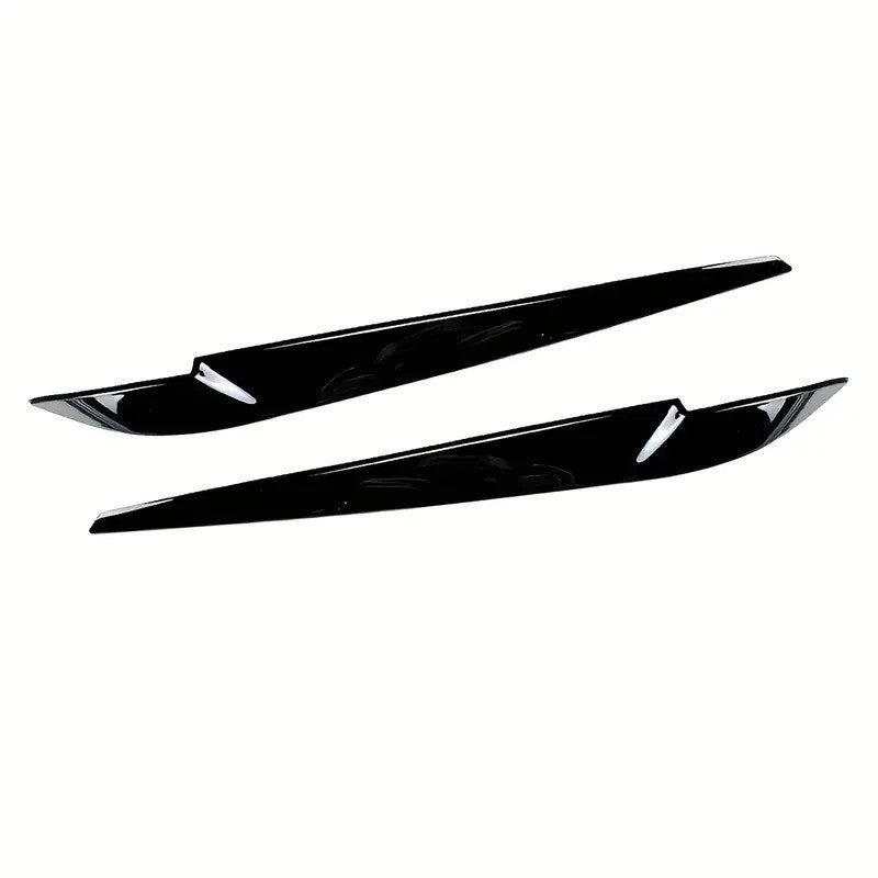 Front Headlight Eyebrow Eyelid Trim For BMW X5 F15 X6 F16 2014-2018 Gloss Black
