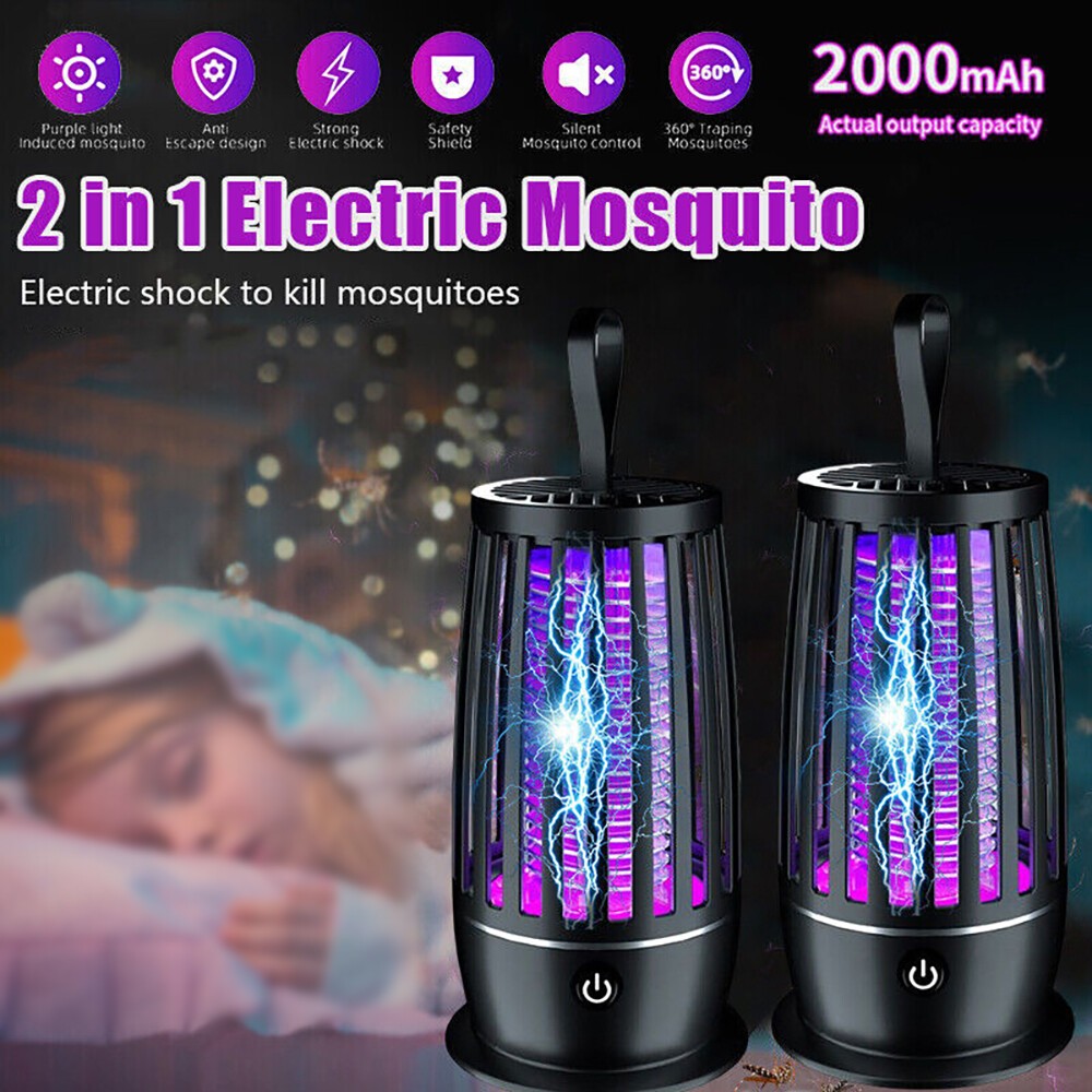 Electric Mosquito Killer Lamp USB Fly Insect Zapper Trap Bug Midge Killer Silent
