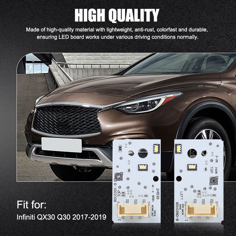 2X LED Headlight Main DRL Board Repair Module For Infiniti Q30 QX30 2017~2019