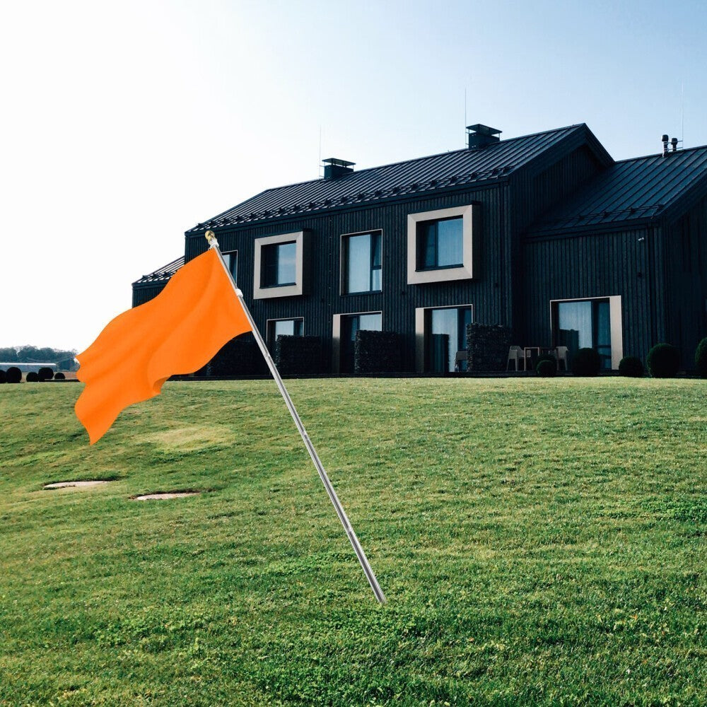 Flag Pole Kit Stainless Steel Flagpole Rotatable Outdoor Party Rustproof Office