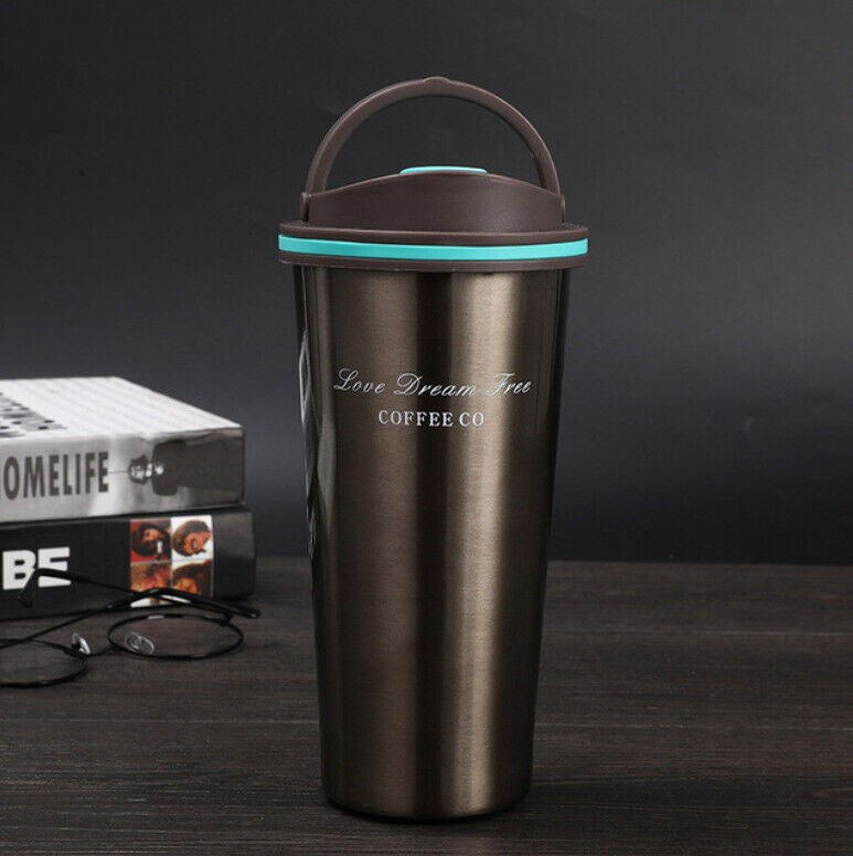 Stainless Steel Leakproof Insulated Thermal Travel Coffee Mug Cup Flask 500ML