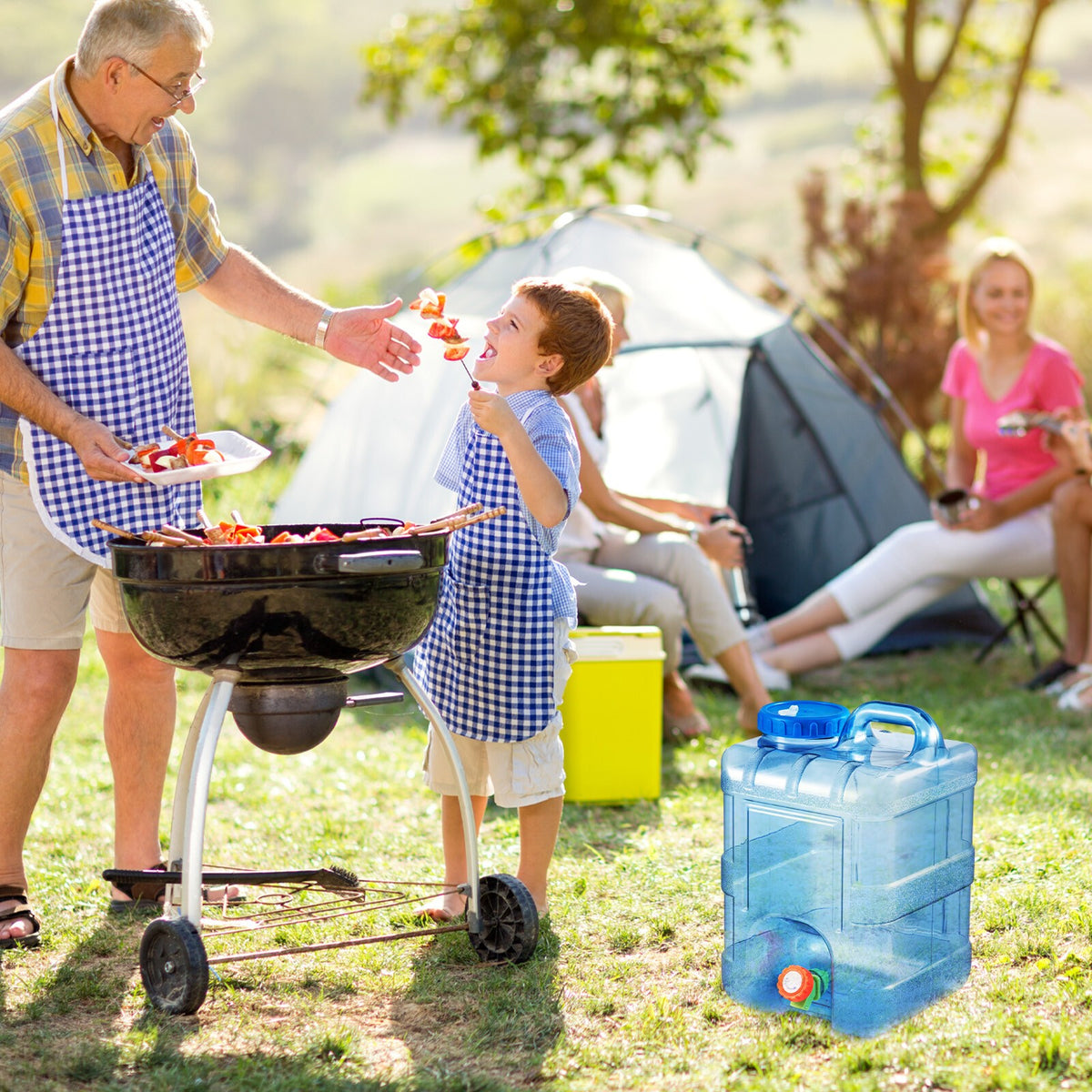 Camping Water Tank Bucket With Tap 5/12/15/20L Portable Carry Container Bottle