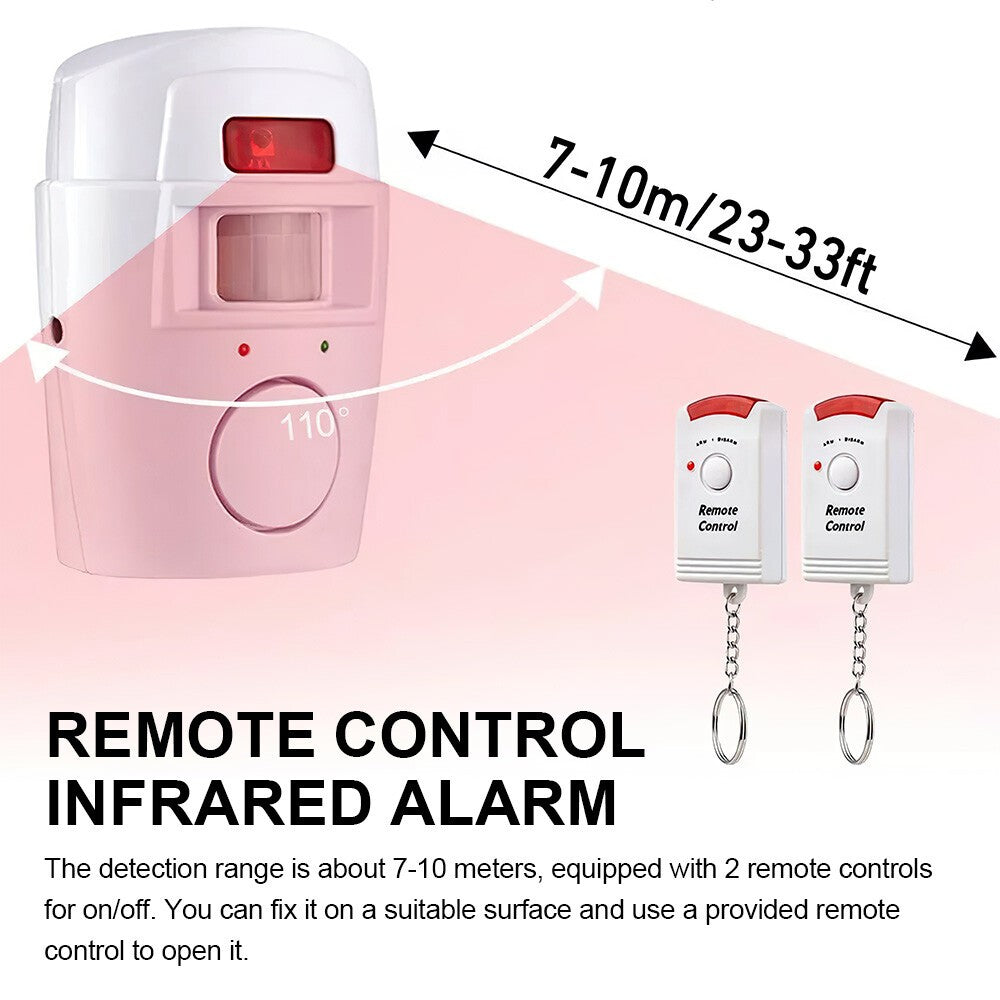 2set Wireless Motion Sensor Alarm Detector Indoor Outdoor Garage UK Stock