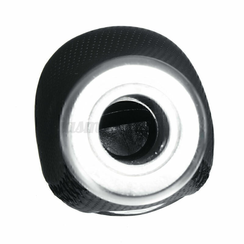 Manual Car Gear Shift Lever Shifter Stick Knob 5/6 Speed 3 Cap Black PU Leather
