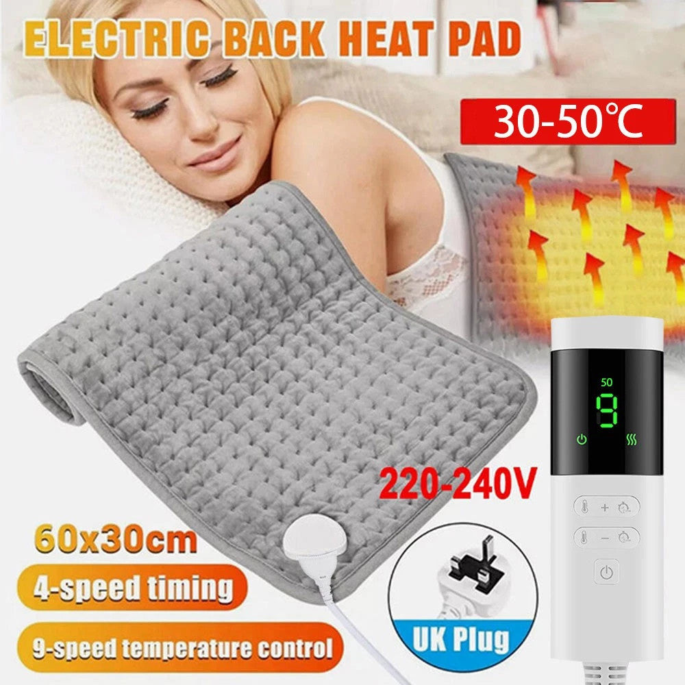 Therapeutic Electric Back Heat Pad Wrap for Muscle Tension Back Neck Pain Relief