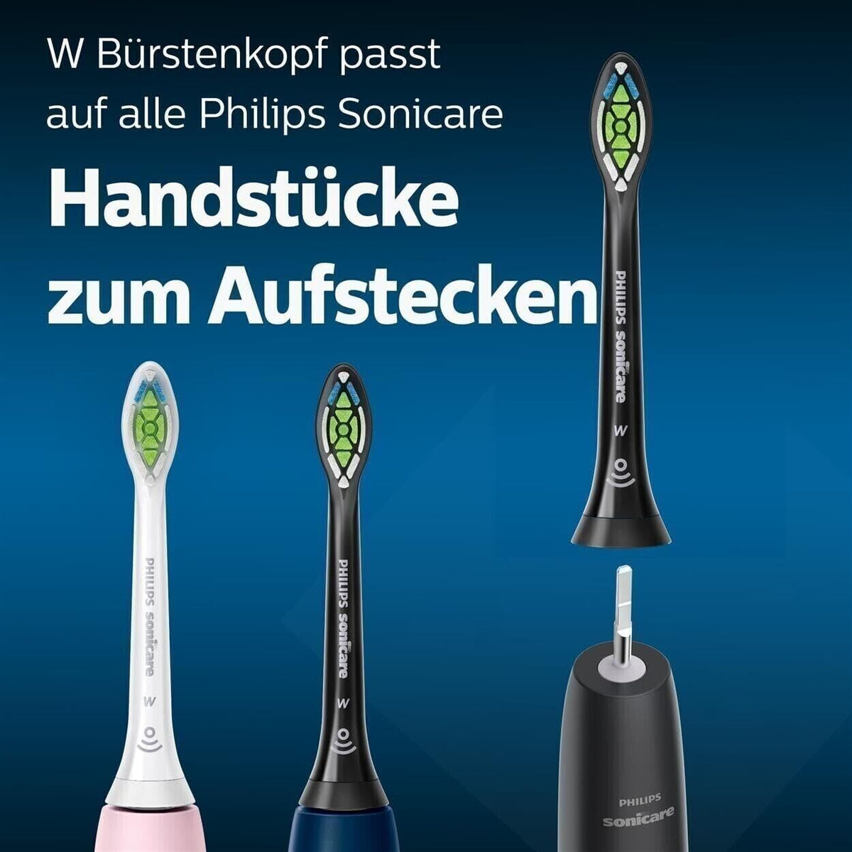 8 x Philips Sonicare Original W2 Optimal Toothbrush Heads White UK