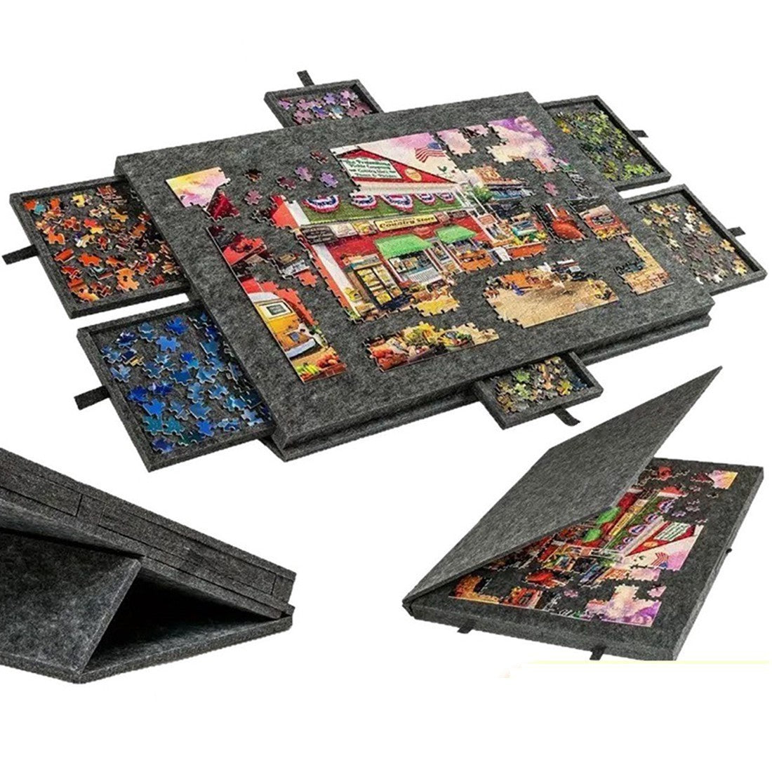 1000Pcs jigsaw Puzzle Board Portable Felt Puzzle Plateau Puzzle Table UK