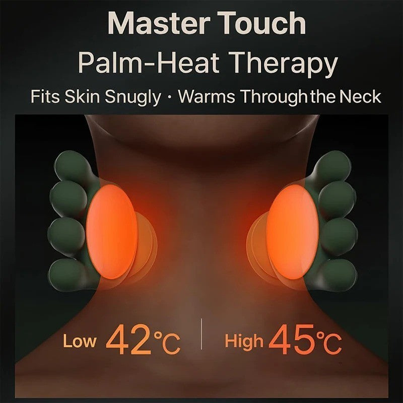 Neck Shoulder Massager with Heat Simulated Human Hand Cervical Trapeziu Massager