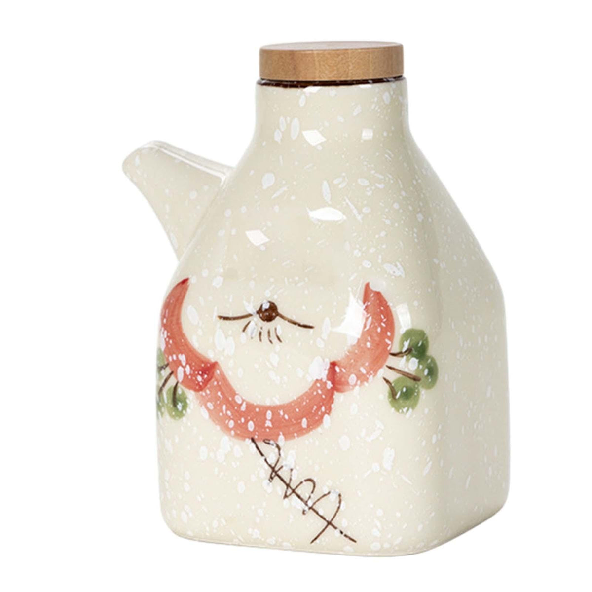Large Oil Bottle Ceramic for Cooking and Barbecue Pourer Soy Sauce Dispenser