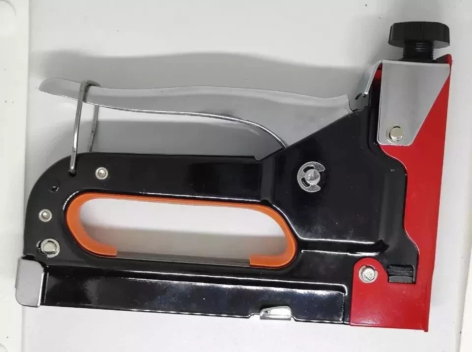 Staple Gun Heavy Duty Tacker Upholstery Woodworking + 1000 Staples Craft Tool