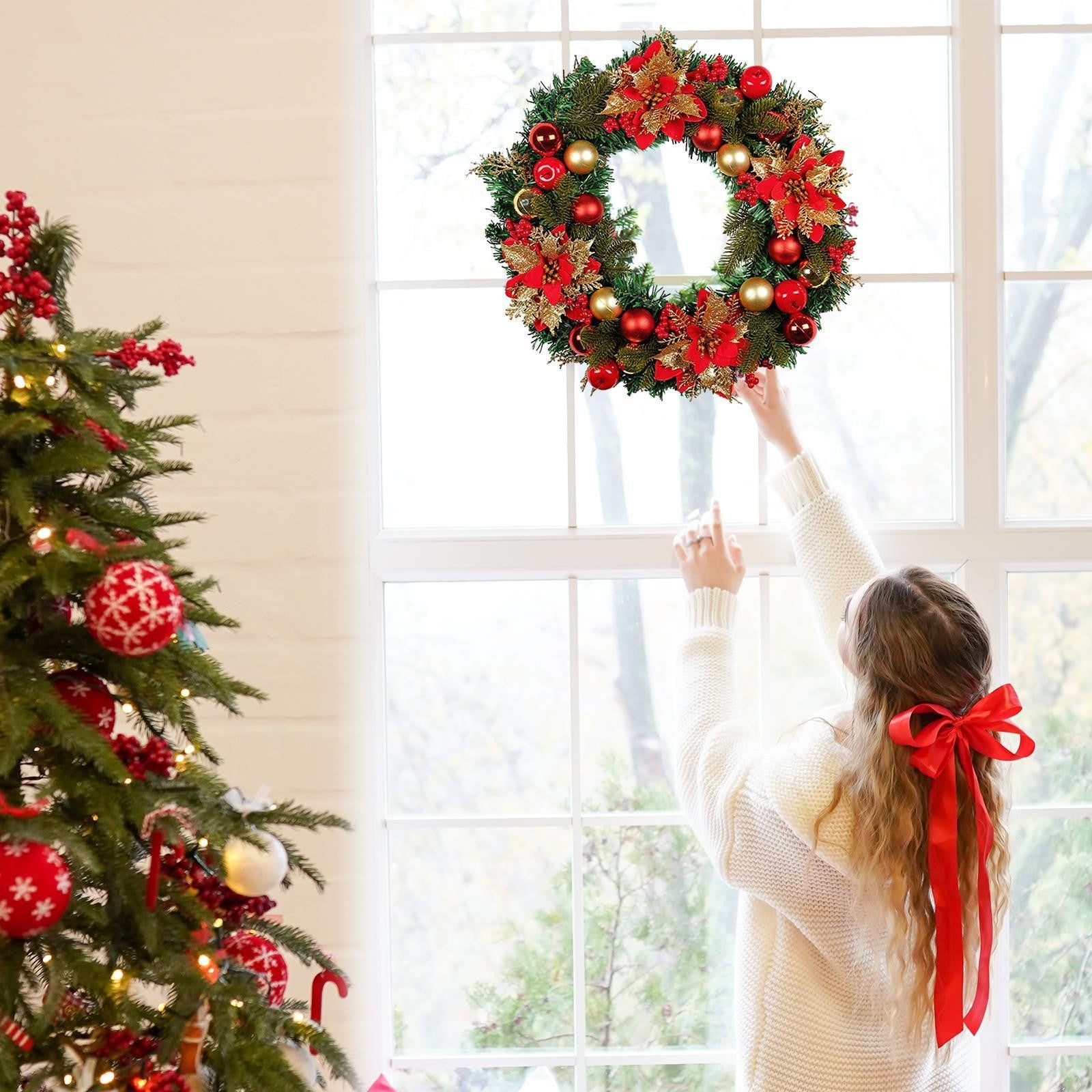 Christmas Wreath Christmas Decoration Hanging Larege Artificial Winter Holiday