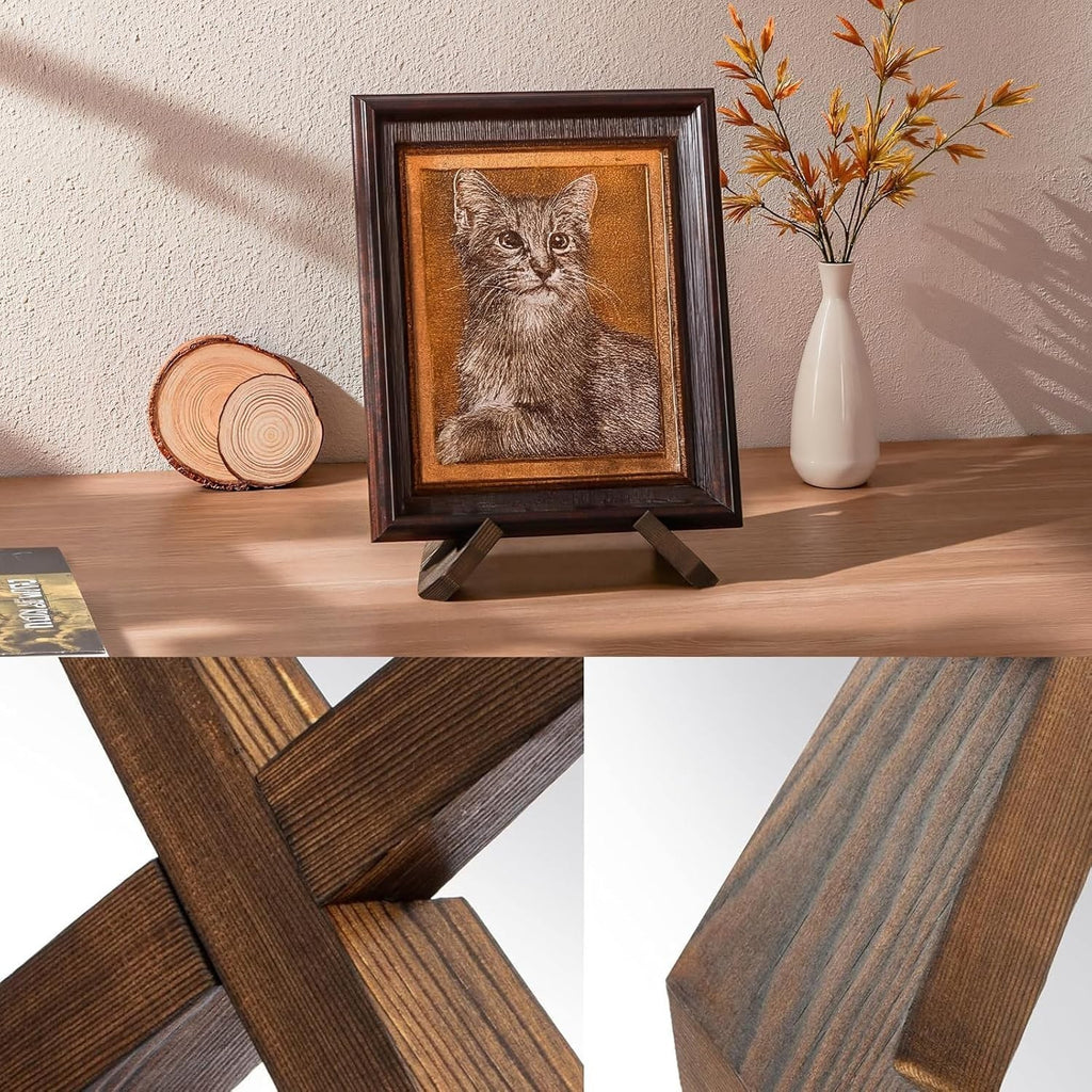 Now Playing Vinyl Record Stand, Solid Wooden Vinyl Record Holder Display Stand