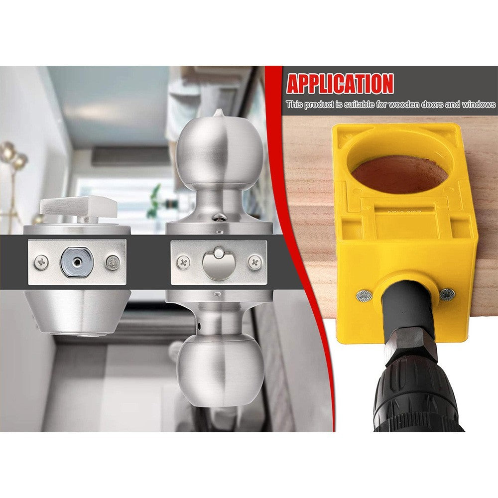 Door Lock Installation Kit  Adjustable Wooden Door Lock Fitting Tool Set