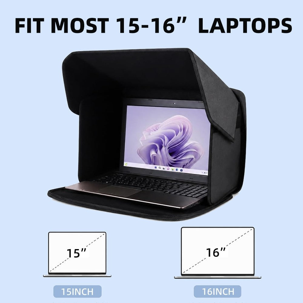 For 15-16inch Laptop Sun Shade Foldable Privacy Shield Cover Working Outside