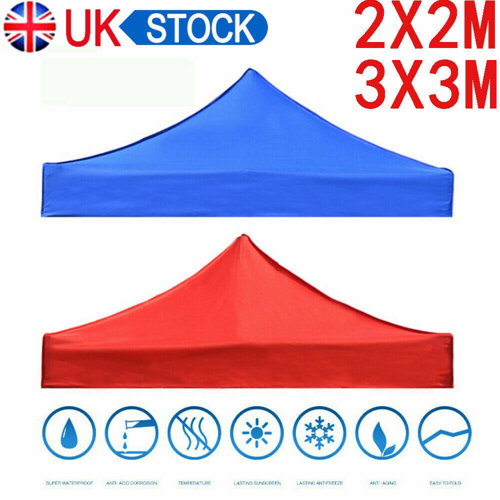 Garden BBQ Gazebo Top Cover Roof Replacement Fabric Tent Canopy 2x2m 3x3m