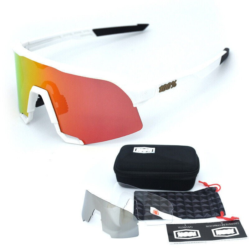 S3 Cycling Glasses 3 Lens UV400 Polarized Sunglasses MTB Road Bike Goggles