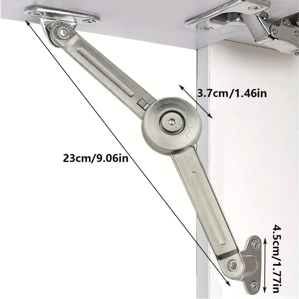 2Pcs Soft Close Lid Support Hinges with Screws & Hex Key, Satin Nickel Drop Down