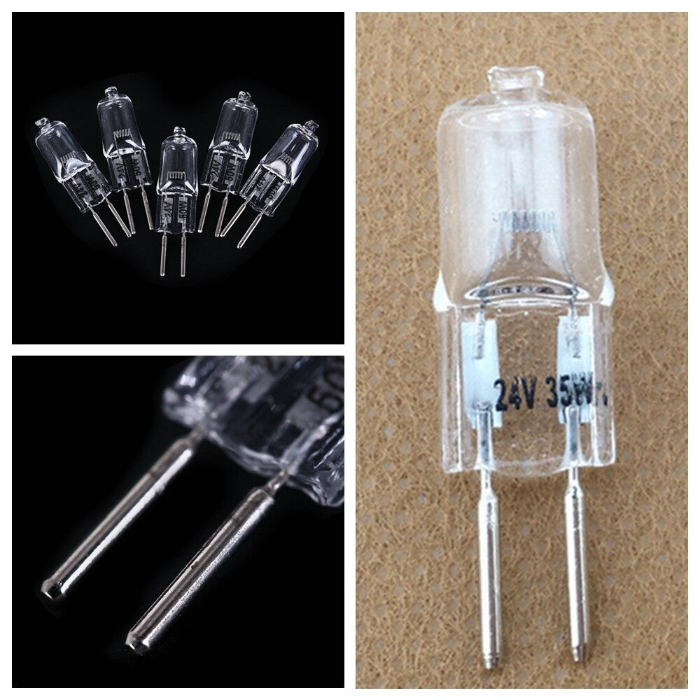 10Pcs G5.3 Base Halogen Bulb 24V 20W 35W 50W Lathe Machine Work Light Lamp