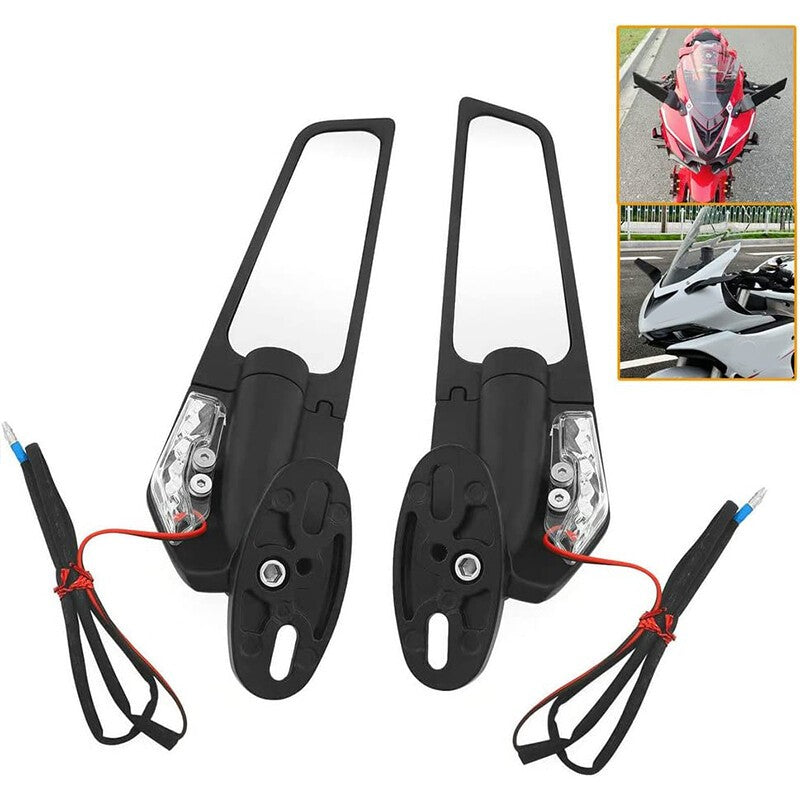 Stealth Side Mirrors with Turn Signals for Honda CBR1000RR Fireblade (2008–2011)