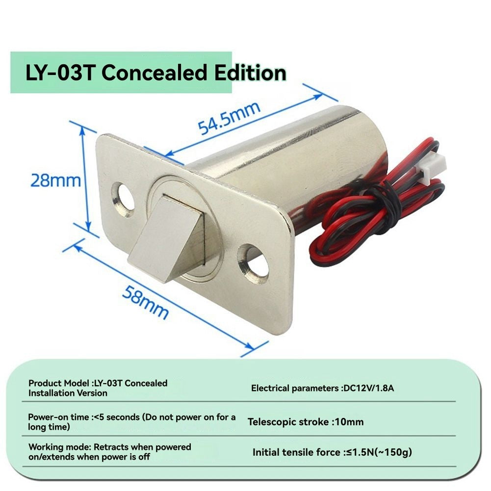 Embedded Door Lock DC12V Electric  Access Control Electromagnetic5846