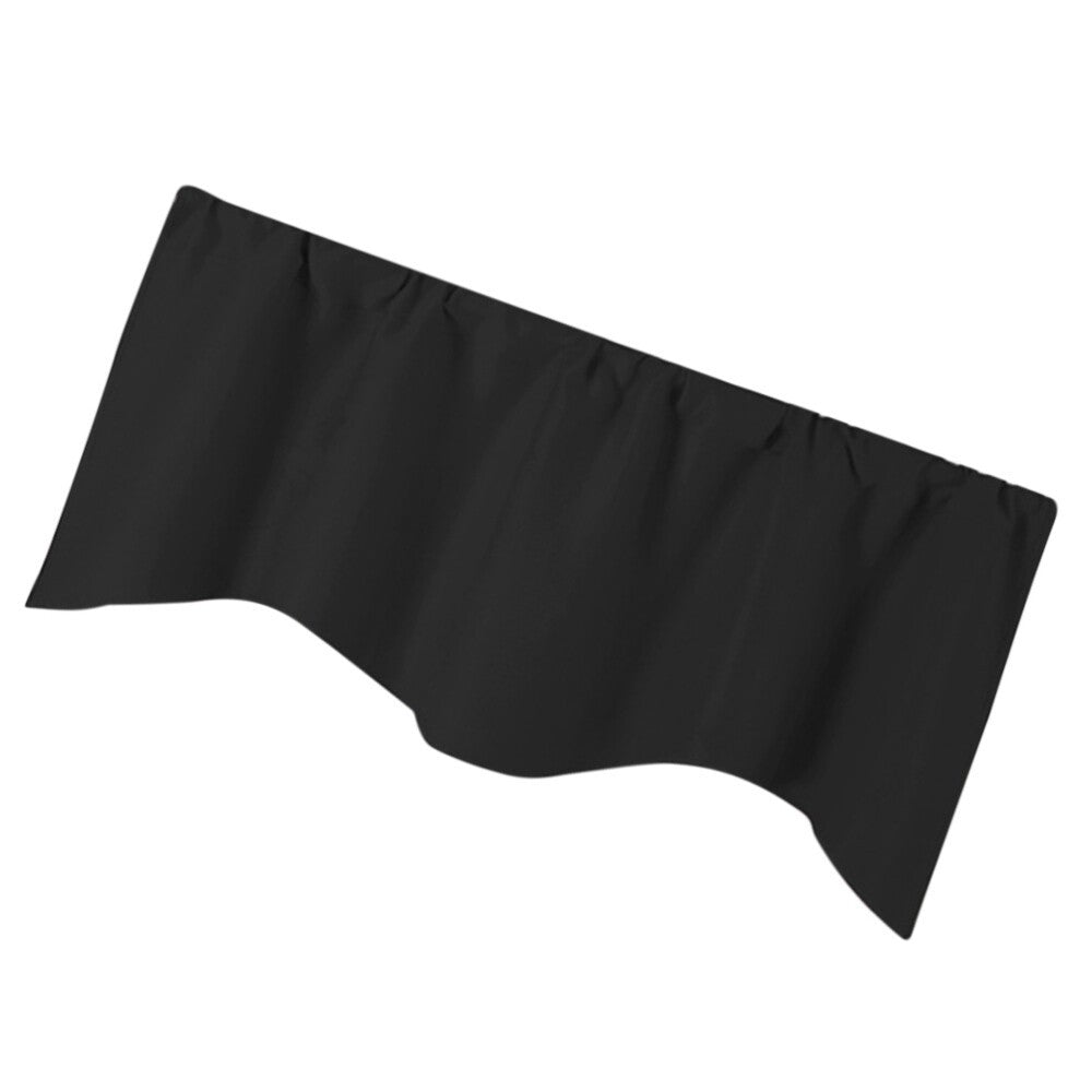 Polyester Short Curtains Black Color for Kitchen Living Room Window