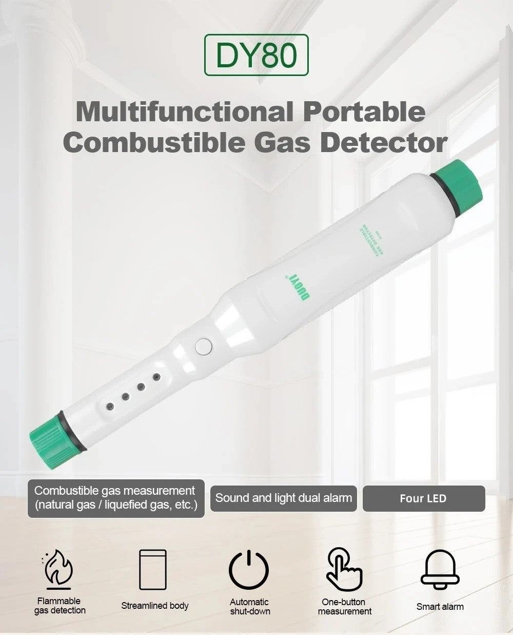 Combustible Gas Leak Detector Pen Detection Methare Propane