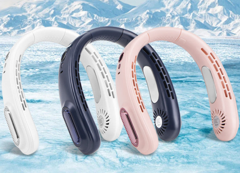 Flexible Soft Silicone USB Personal Neck Cooling Fan Rechargeable Fifth Gear