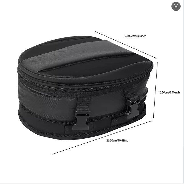 Oxford Waterproof Motorcycle Rear Bag Tail Pack Bike Tail Bag Black 300x240MM