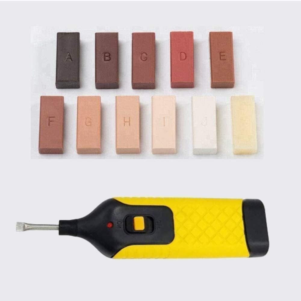 19pcs Laminate Floor Repair Kit Worktop Furniture Wax System for Chips Scratches