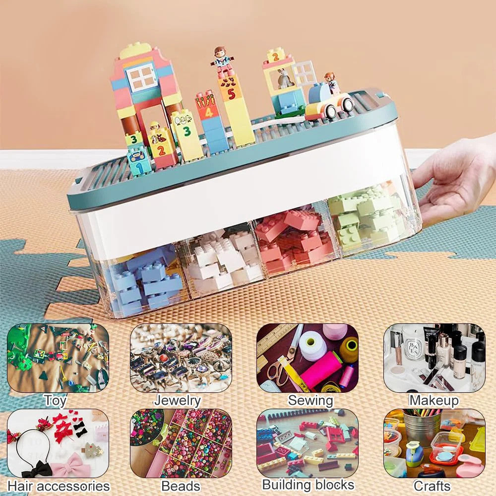 Plastic Storage Organizer for Lego Box Kids Child Toy Stackable Containers