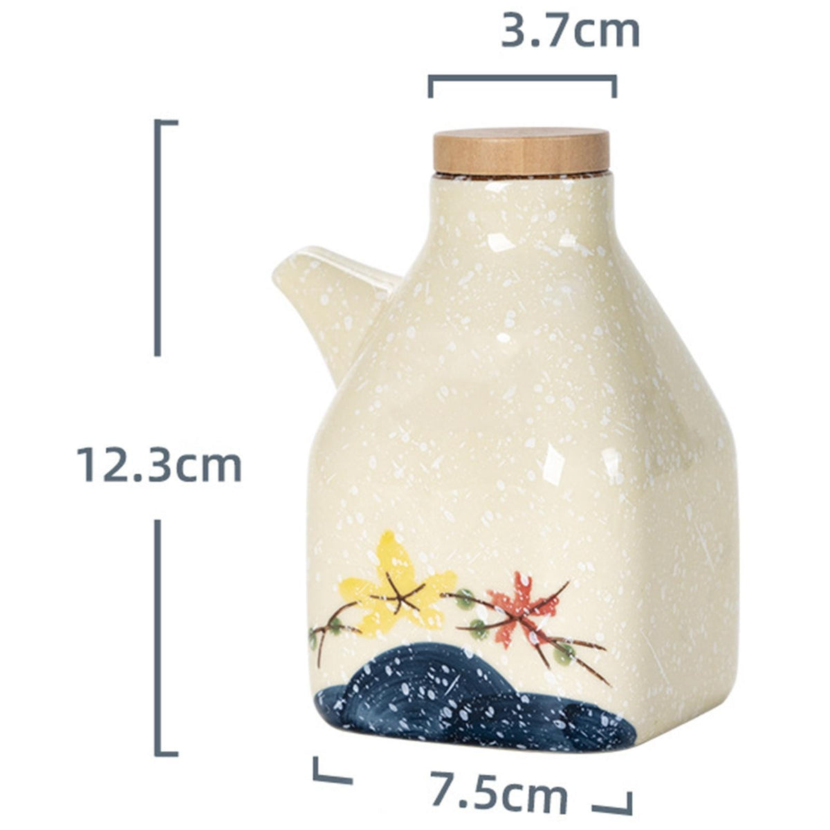 Large Oil Bottle Ceramic for Cooking and Barbecue Pourer Soy Sauce Dispenser