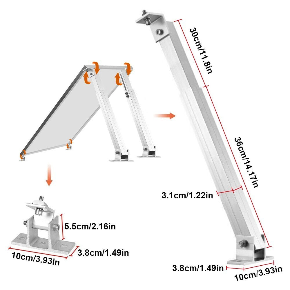 Solar Panel Mounting Bracket Adjustable Angle Tilt Mount Fixing Wall Roof