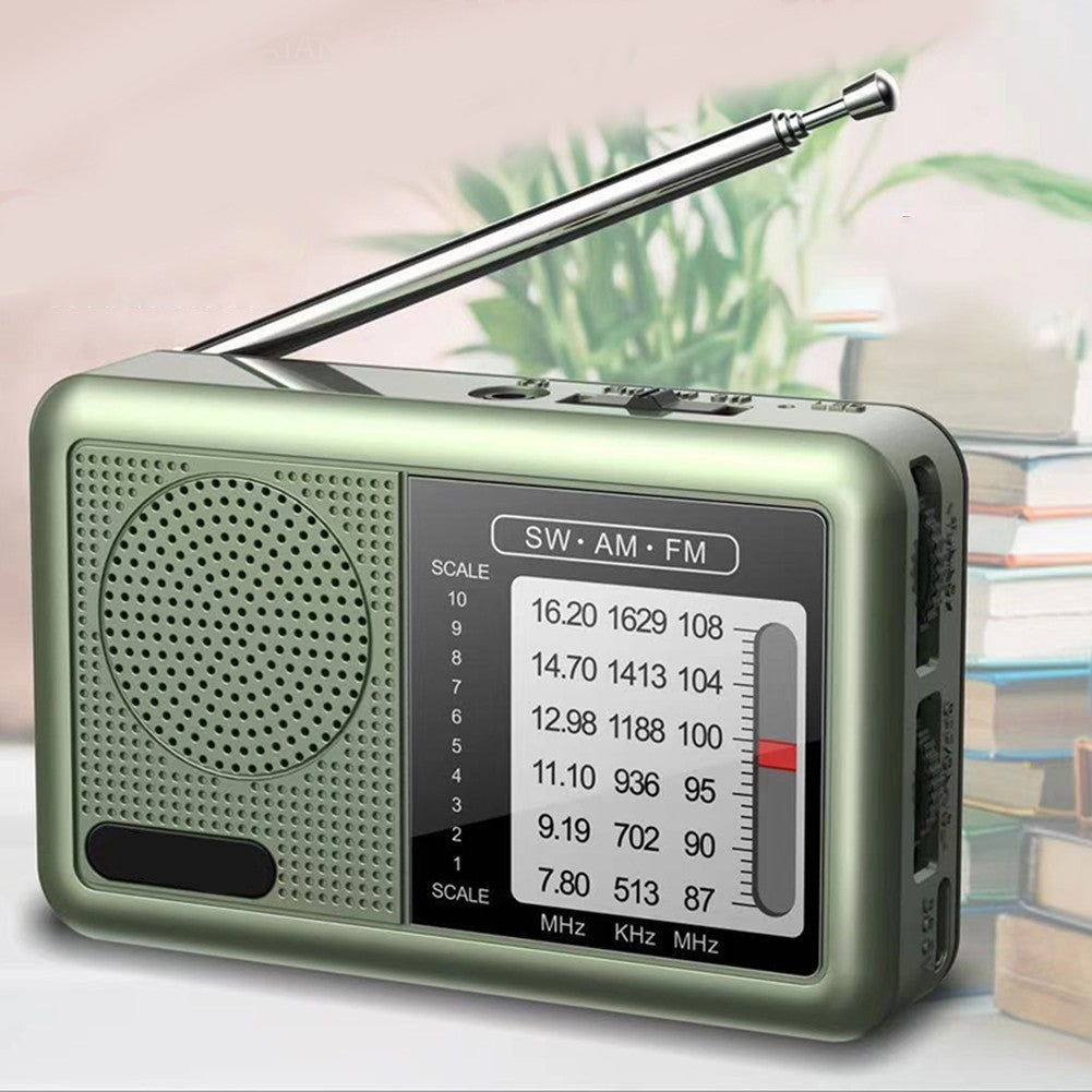 Small Size AM FM SW Radio with Rechargeable Battery for Travel and Leisure