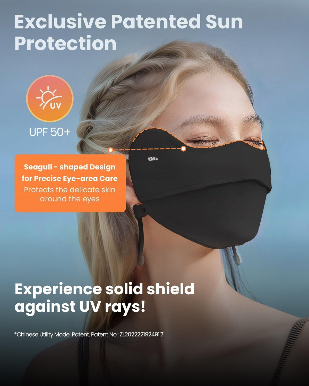 Breathable Adjustable Strap Sun Mask for Driving Cycling Outdoor Sun Protection