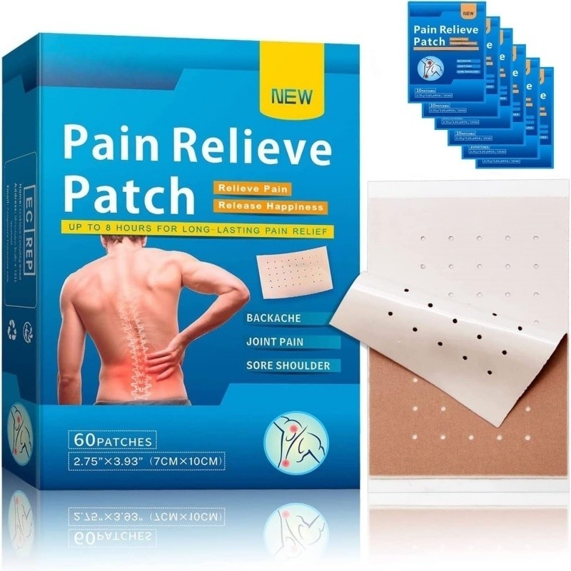60 Pain Relief Patches Herbal Heat Plaster for Back Knee Neck Shoulder Arthritis