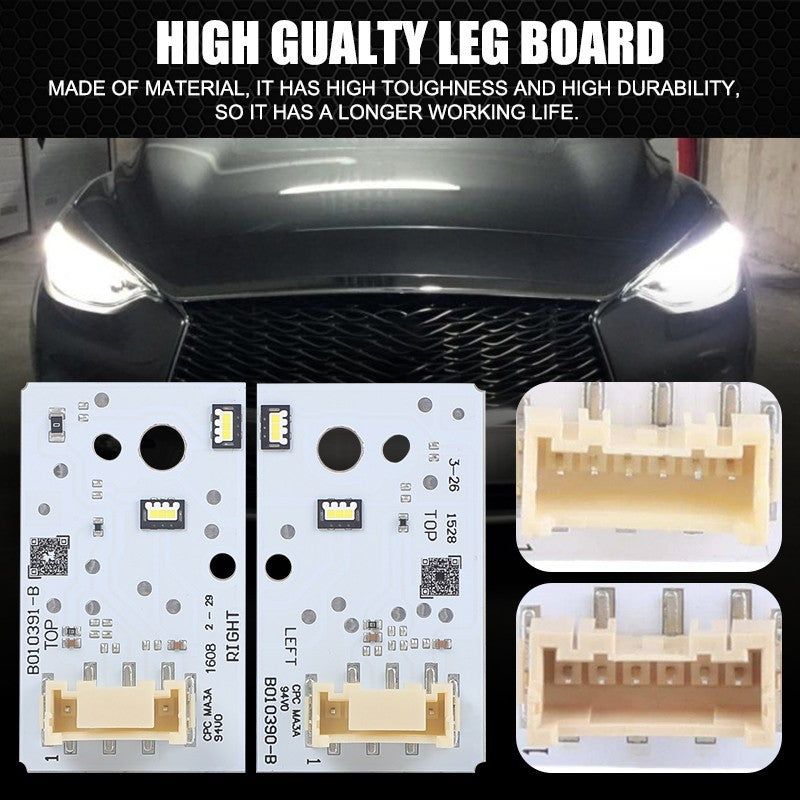 2X LED Headlight Main DRL Board Repair Module For Infiniti Q30 QX30 2017~2019