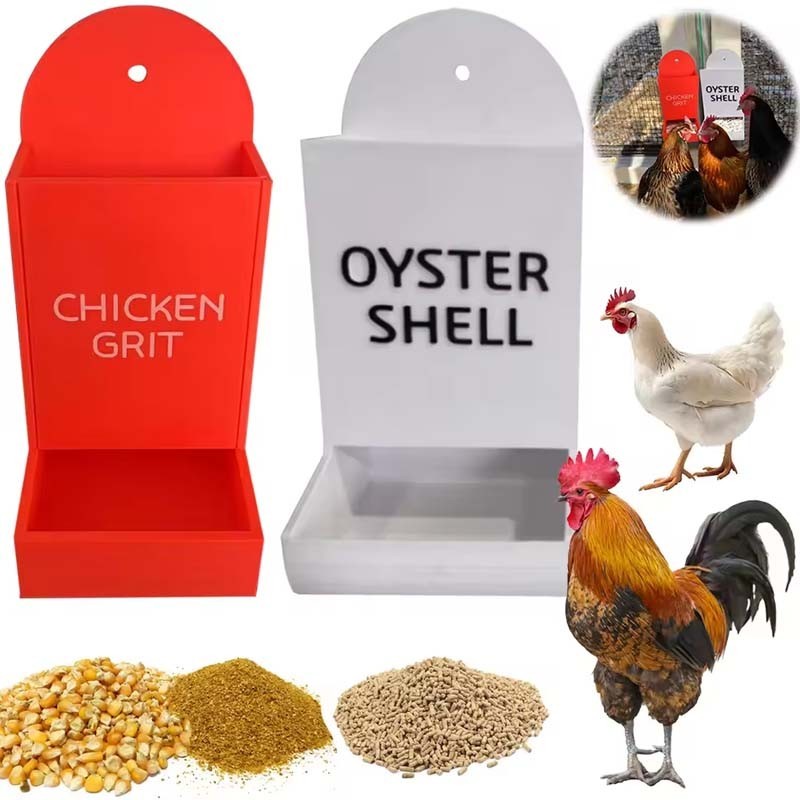 Chicken Poultry Feeder Chick Dispener Bird Hen Hangable Wind Proof Lid Legs 6kg