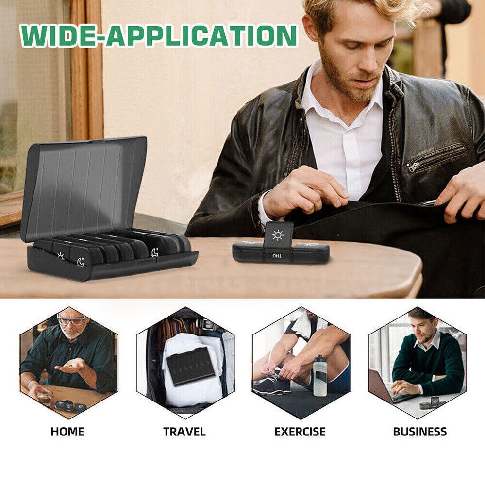 Storage 7Day Weekly Container Organizer Pill Box Dispenser Medicine Tablet Case