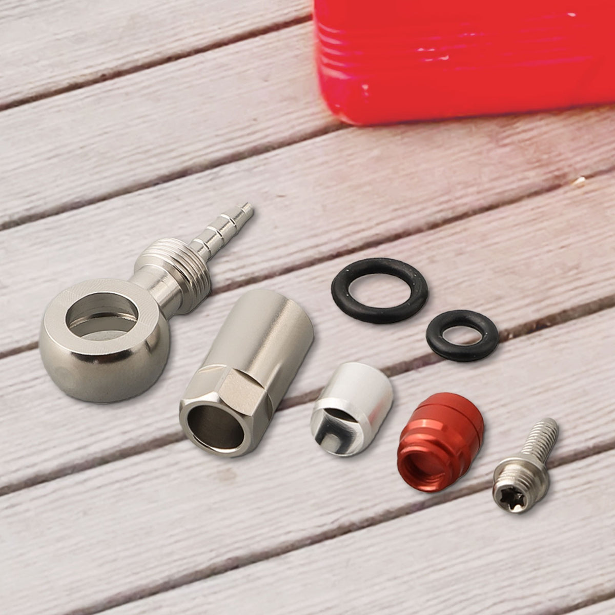 For SRAM LEVEL RED HRD Bike Cable Banjo Set with Sealing Rings and Olives