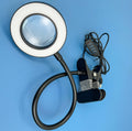 With Magnifier Wall Sconce Lamp 360° Adjustable Flexible Reading Bedside Light