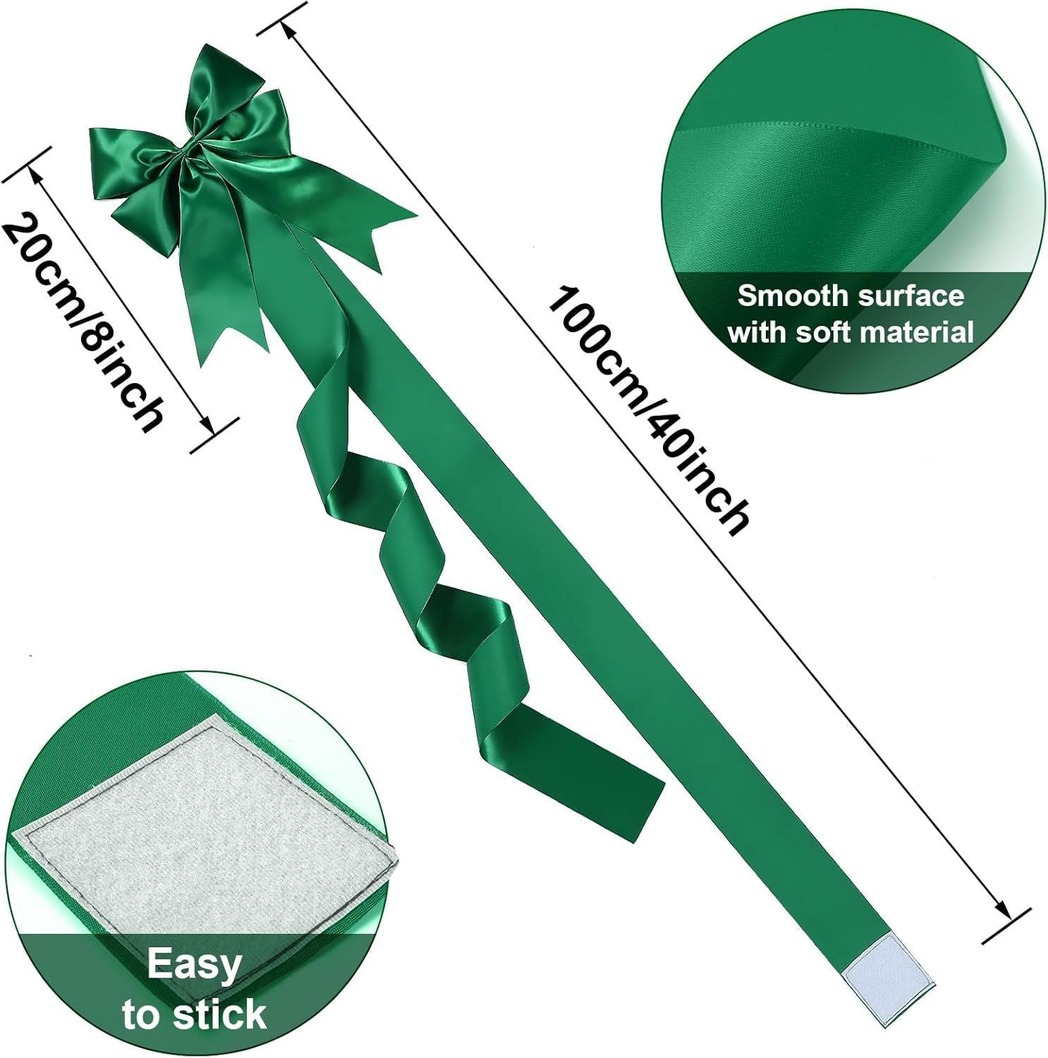 4PCS Fabric Bowknots for Christmas Decors Holiday Party Wedding Decoration