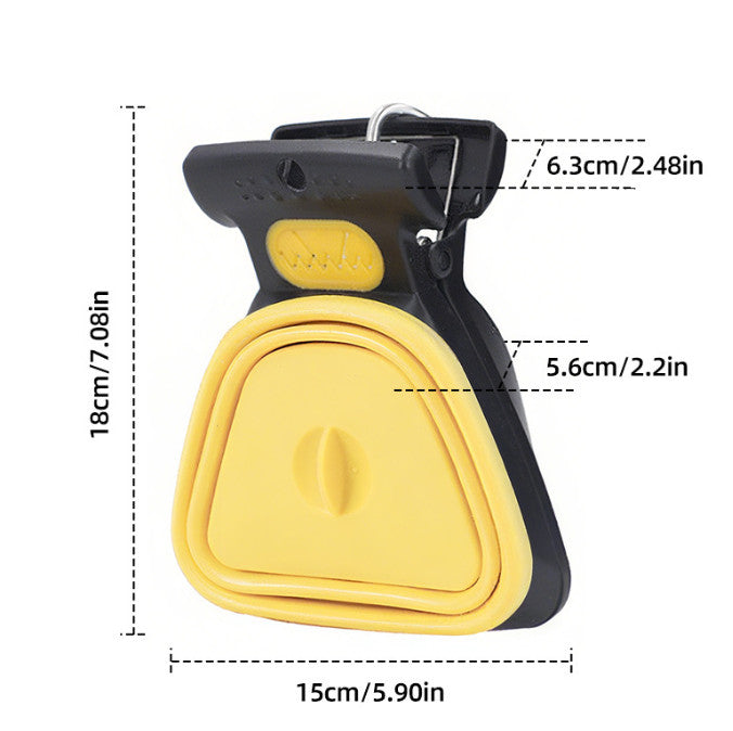 Dog Pooper Scooper Foldable Pet Waste Pickup Cleaner with Bags Travel Tool