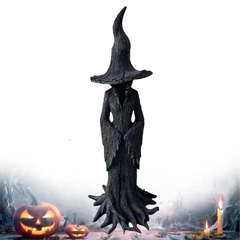 Witch Statue Resin Craft Desktop Decoration Halloween Ornament Home Decoration