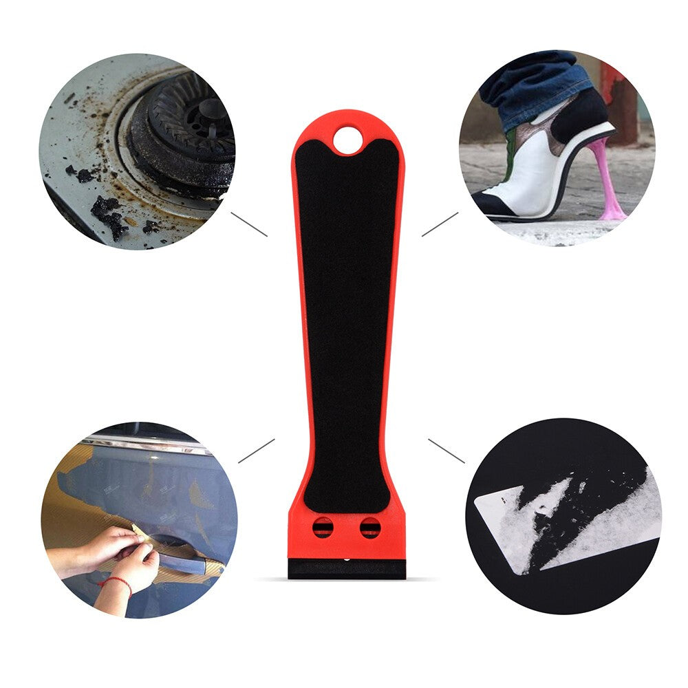 100 Pcs Plastic Scraper Razor Blades Auto Decals Stickers Remover No Scratch