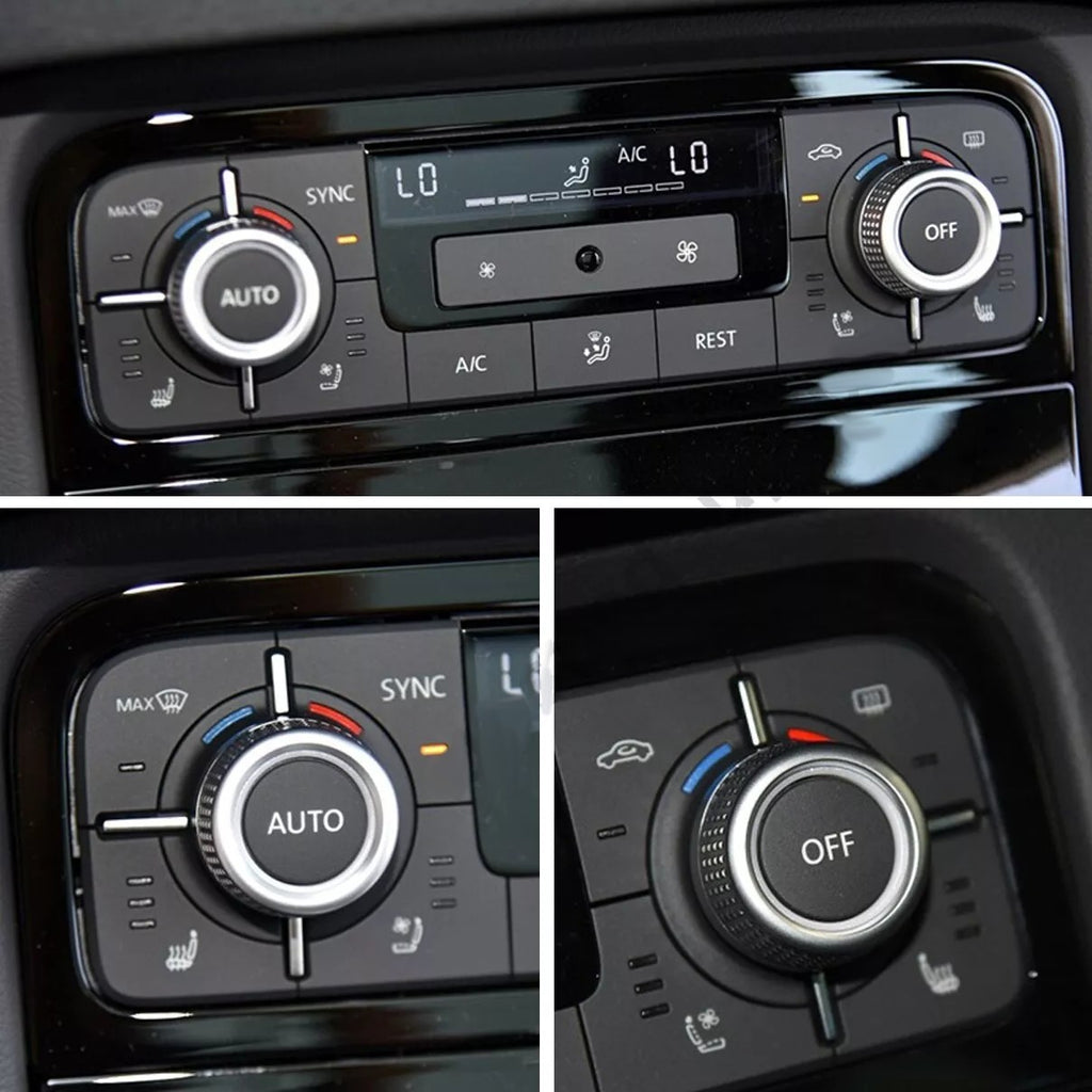 2PCS Front AC Climate Control Knob Button Cover Cap For VW Touareg 2011-2014 New