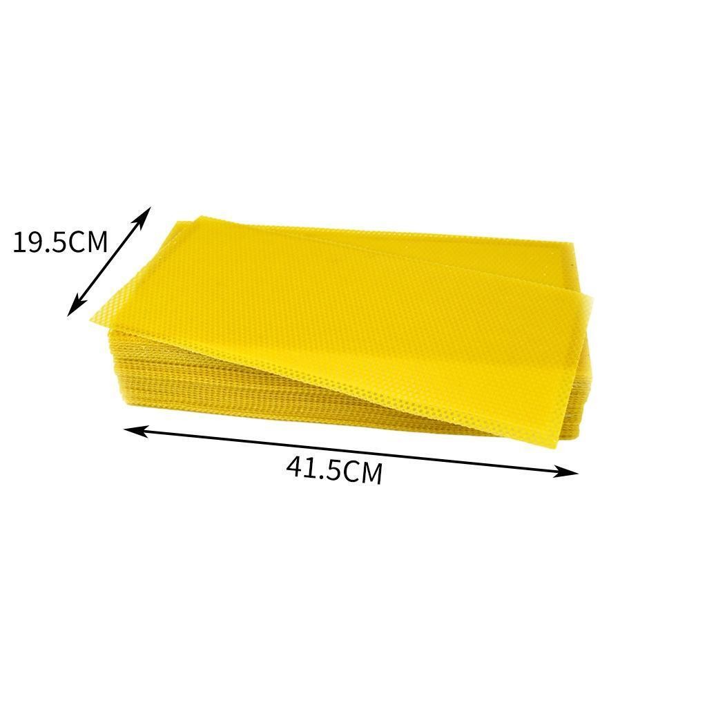 30 Pieces Beeswax Sheets Natural Honeycomb Bee Wax Foundation Sheets 41.5x19.5cm
