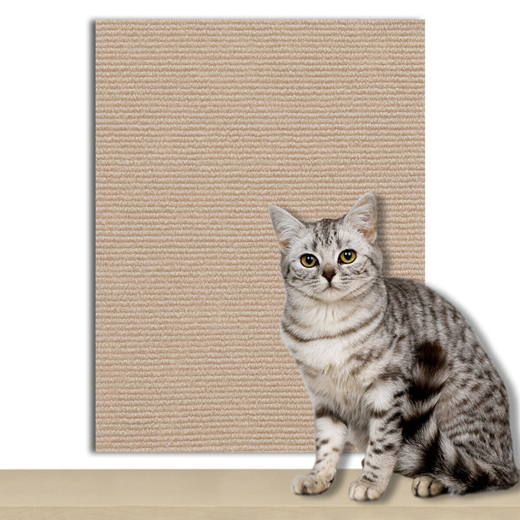 Self Adhesive Pet Cat Scratching Mat Antislip Play Protection Claw Scratcher Pad